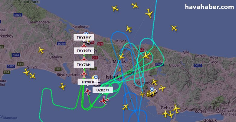 İstanbul'da hava trafiğinde yoğun mesai