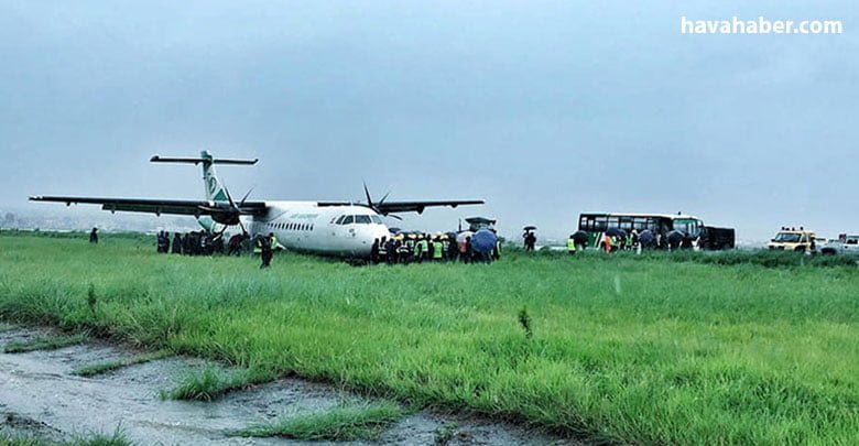 yeti-airlines-Yolcu-uçağı-pistten-çıktı