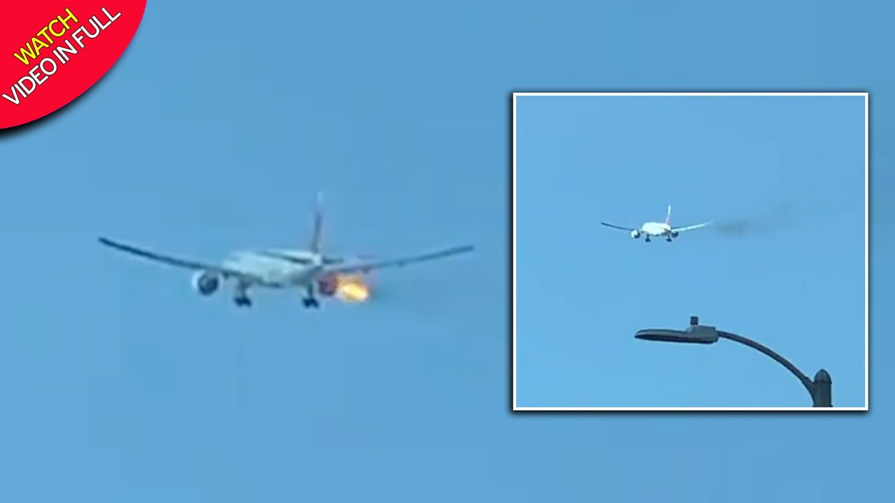 filipin airlines uçak motoru yangını