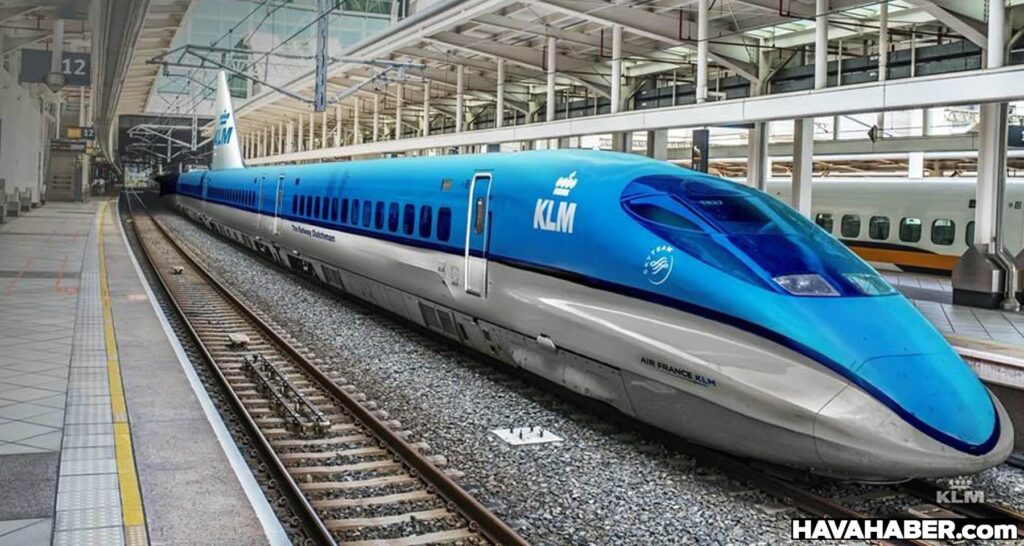 KLM, Thalys ve NS Hollanda Demiryolları işbirliği ile yepyeni bir proje geliştirdi! Proje ile amaçlanan kısa mesafeli uçuşlar yerine demir yolları hizmeti sunarak havayolu ulaşımı için sürdürülebilir bir gelecek yaratmak.