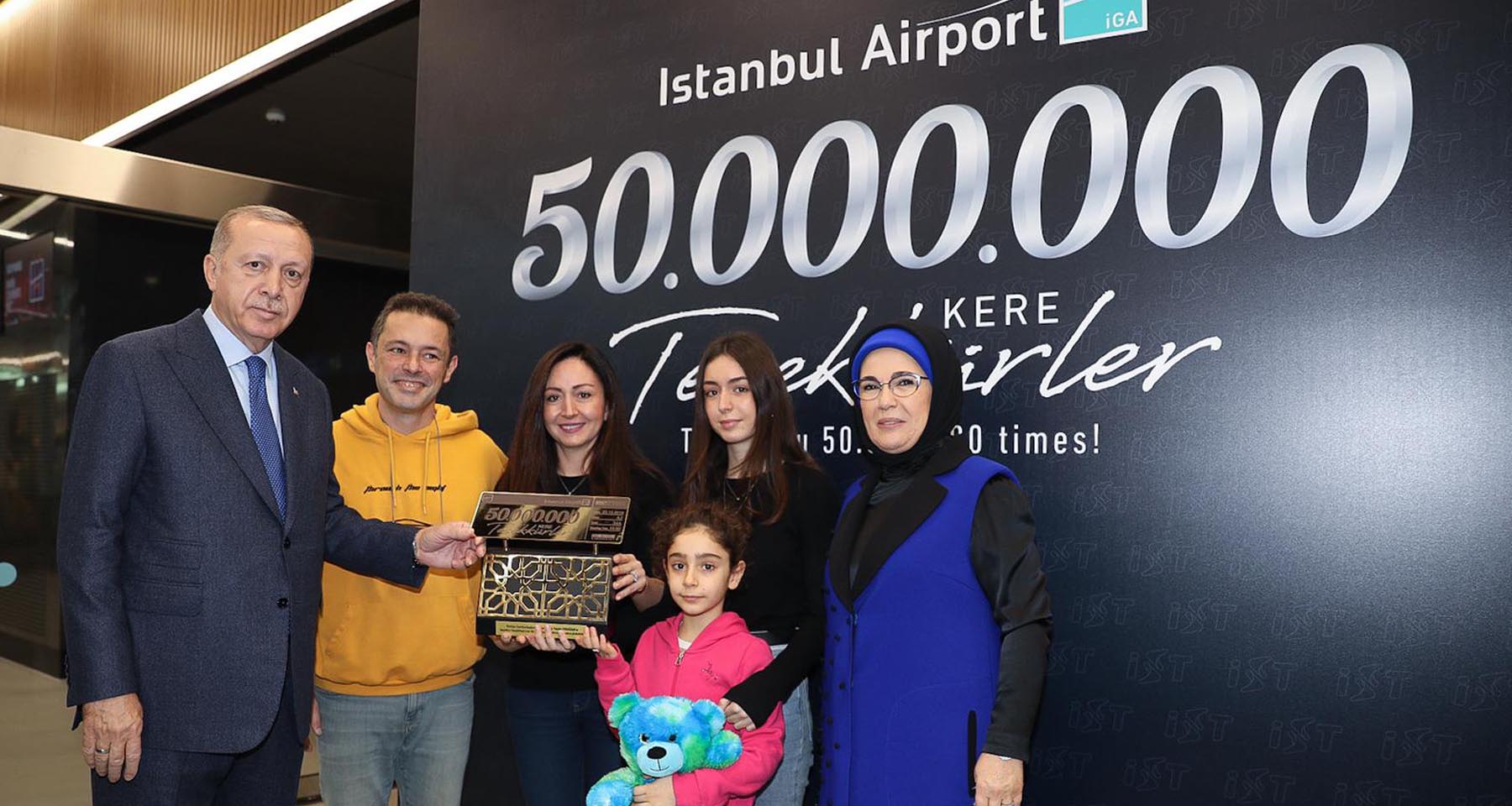 erdogan 50 milyon yolcu İstanbul havalimanı