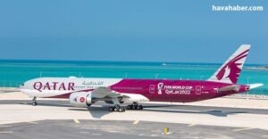 Qatar-Airways,-Katar’da-Düzenlenecek-“FIFA-Dünya-Kupası-2022TM”-Temalı-Uçağını-Görücüye-Çıkarıyor