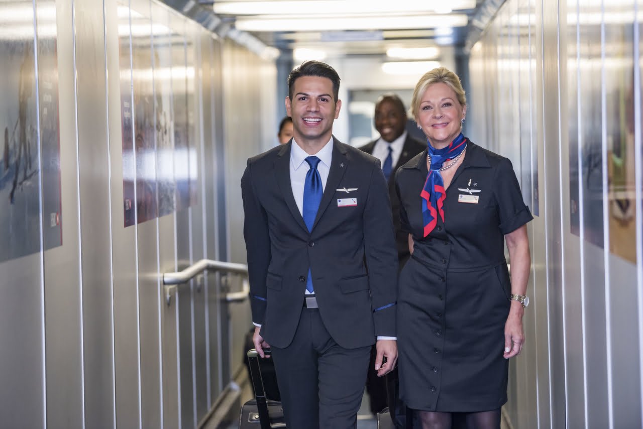 Flight-Attendants-Walking-the-jetbridge-off-the-aircraft