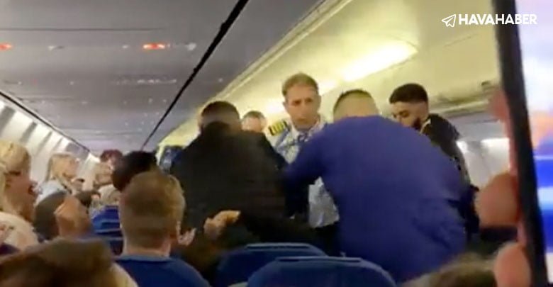 KLM’nin Manchester- Amsterdam uçağında yumruklar konuştu.. Pilot araya girdi; 6 gözaltı