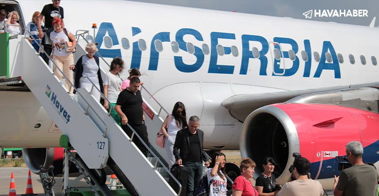 Gazipaşa-Alanya, Air Serbia’nın ilk uçuşunu karşıladı 1