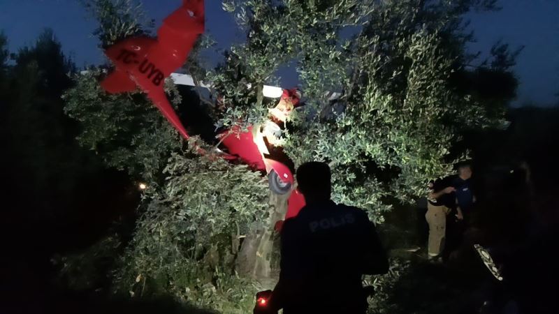 Bursa’da iki kişilik hava aracı düştü