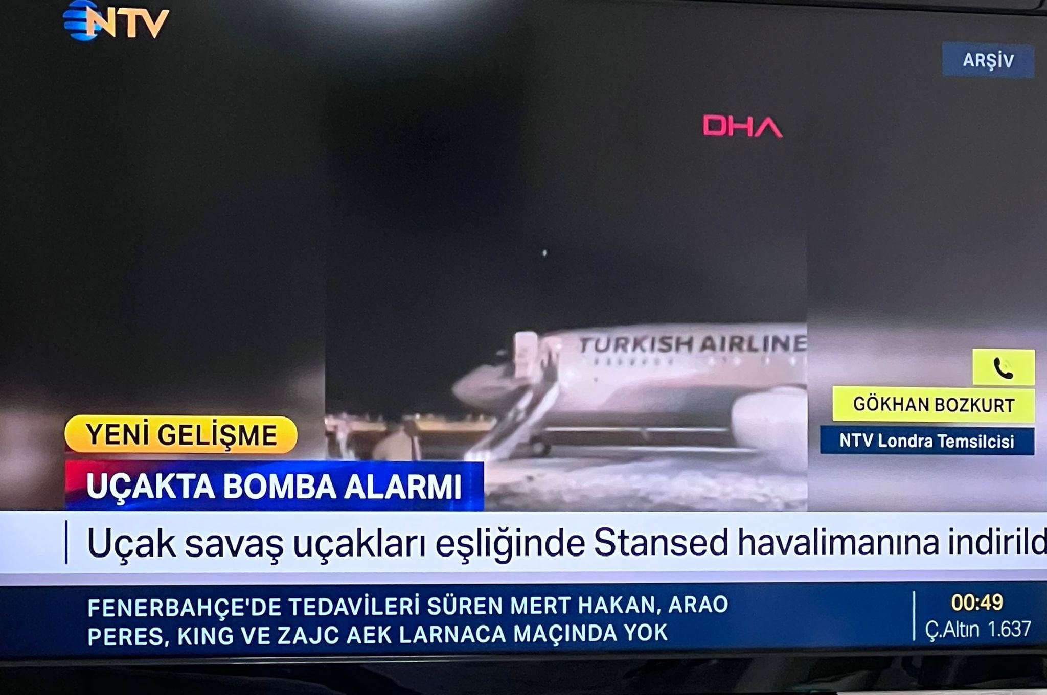 NTV'den THY ayıbı.. Bomba ihbarı yapılan uçak yerin THY uçağını kullandıla