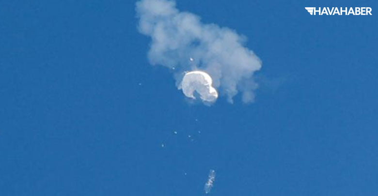 Çin İstihbarat balonu, ABD ordusuna ait F-22 savaş uçağı tarafından vuruldu.