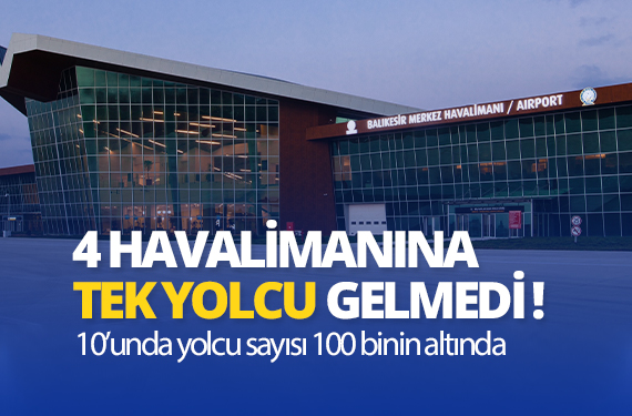 4 Havalimanı tek bir yolcu bile ağırlamadı.. 10’unda yolcu sayısı 100 binin altında