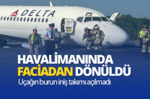 UÇAKKK Uçağın burun iniş takımı açılmadı.. Uçak burun iniş takımı olmadan indi