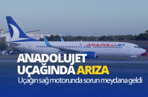 Anadolujet'in Dalaman-Beyrut uçağında motor arızası