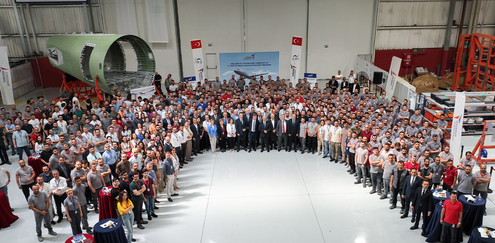 TUSAŞ Airbus’ın A320 ailesinin bütün uçakları için Sec18/19 Gövde üretimini törenle tanıttı