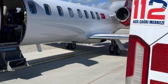 Ambulans uçak 3 günlük bebek için havalandı