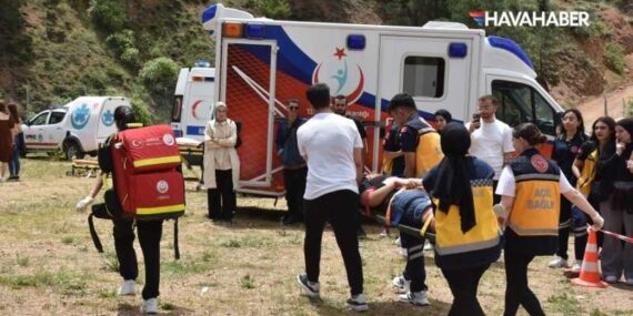 Gümüşhane Üniversitesi’nde Gerçekçi Uçak Kazası Tatbikatı