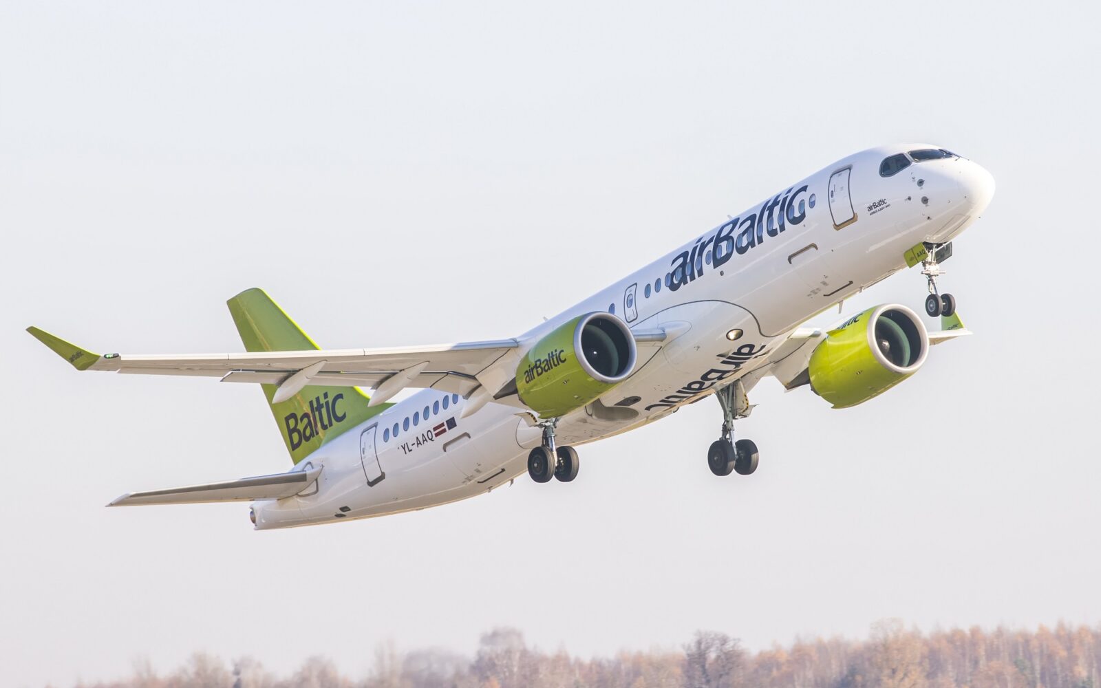 Vilnius,Airport,,Lithuania,Â,October,30,,2021:,Airbaltic,Airbus,A220