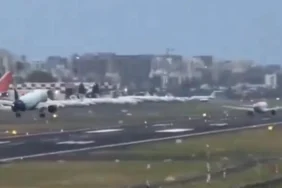 Mumbai Havalimanı'nda Tehlikeli Anlar İki Uçak Aynı Anda Aynı Pistte