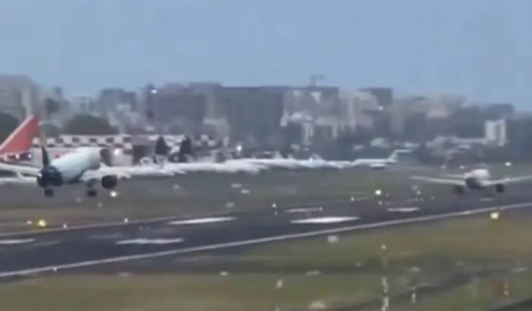 Mumbai Havalimanı’nda Tehlikeli Anlar: İki Uçak Aynı Anda Aynı Pistte