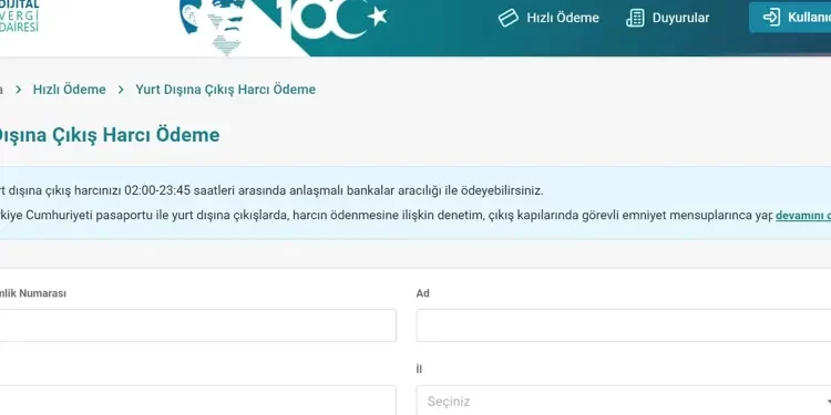 Yurt Dışına Çıkış Harcı Ödeme: 2024-2025 Güncel Yöntemler
