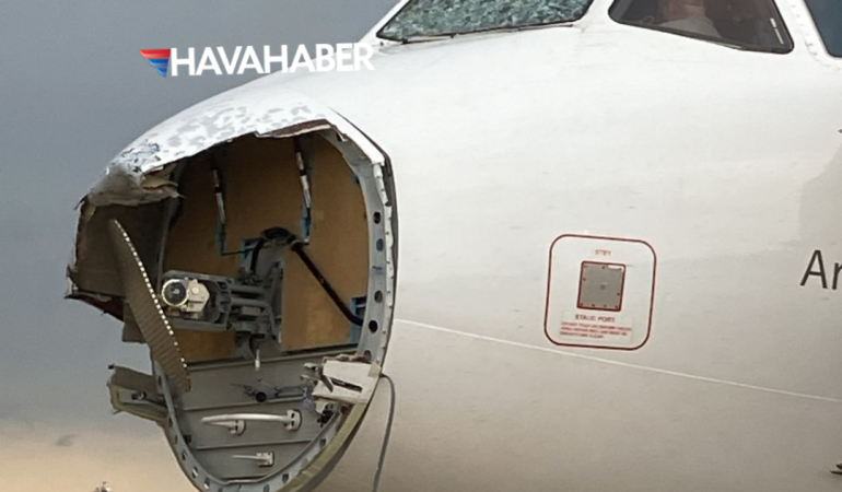 Yoğun Dolu, Austrian Airlines Uçağında Büyük Hasara Yol Açtı