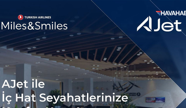 AJet’ten Miles-Smiles duyurusu: Elite ve Elite Plus Üyelerine AJet Uçuşlarında Özel Yolcu Salonu Ayrıcalığı