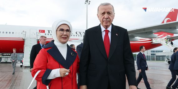 Cumhurbaşkanı Erdoğan, Türkiye-Hollanda futbol maçını izlemek üzere Berlin’e geldi