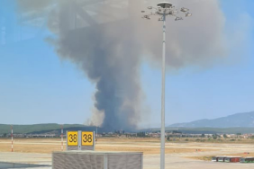 izmir adnan menderes havalimanı yangın