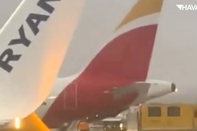 apron-aracı-ryanair-uçağına-çarptı