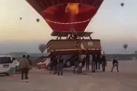 balon araçla çarpıştı
