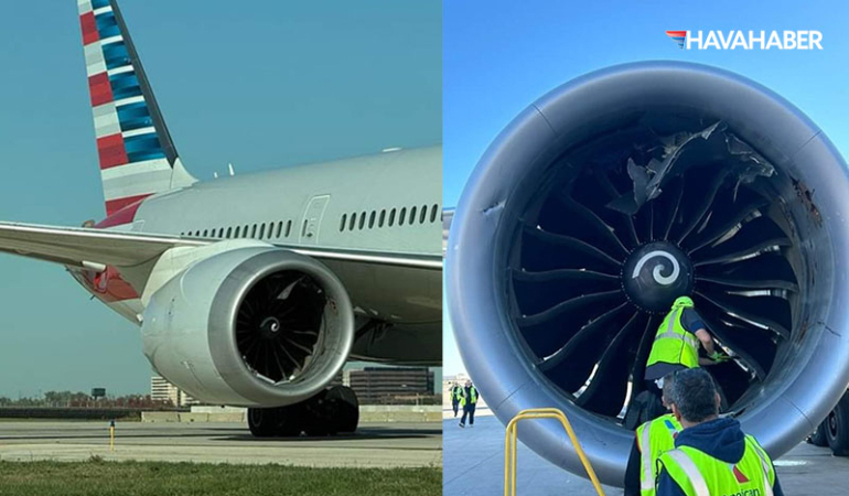 American Airlines Uçağı, Chicago O’Hare’de Kargo Konteynerini Yuttu