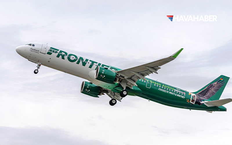 Frontier-Airlines’a-ait-Airbus-A321-200-tipi-uçak,-Las-Vegas-Harry-Reid-Havalimanı'na-acil-iniş-yaptıktan-sonra-iniş-takımlarında-çıkan-yangınla-paniğe-neden-oldu.