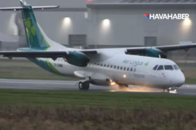 Belfast-Şehir-Havaalanı'nda-Sert-İniş--Uçak-Burun-Üstüne-Çöktü--