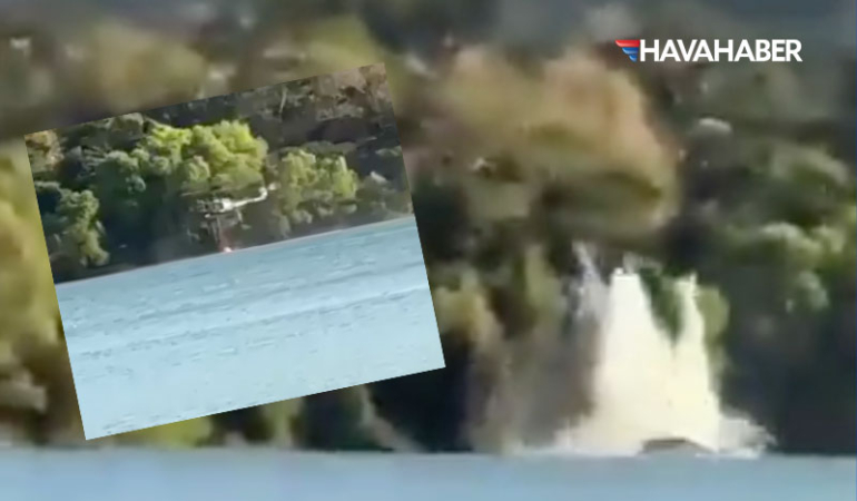 Askeri helikopter göle düştü! Mürettebat kurtarıldı