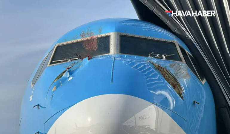 TUI Airways Boeing 737 MAX’e Kuş Çarptı! Burun radomu delindi, kokpit camı çatladı