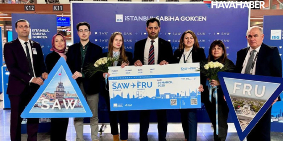 AJet’in Bişkek seferleri başladı… Sabiha Gökçen Havalimanı’ndan özel kutlama