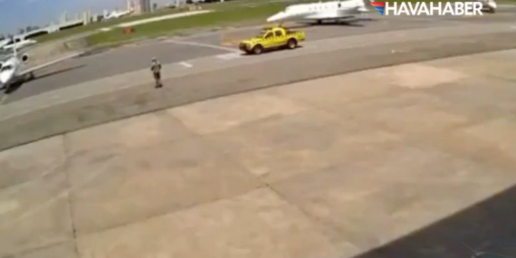 Brezilya’da faciayı önledi! Uyanık teknisyen, uçak ile araç çarpışmasını engelledi