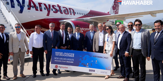 Kazakistan’dan Gazipaşa’ya Tarihi Uçuş! Astana Seferi Gerçekleşti