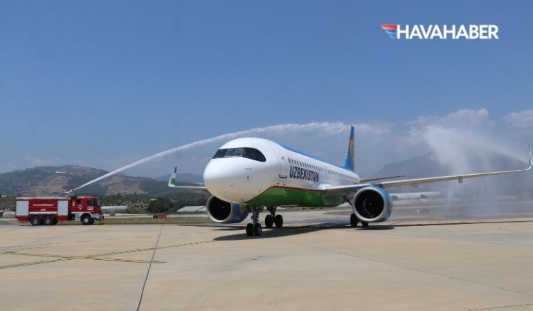 Gazipaşa-Alanya Havalimanı’ndan Taşkent direkt uçuşları başladı