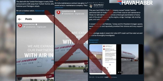 ”Hindistan’da düşen yolcu uçağının bakımları Turkish Technic tarafından yapıldı” iftirası