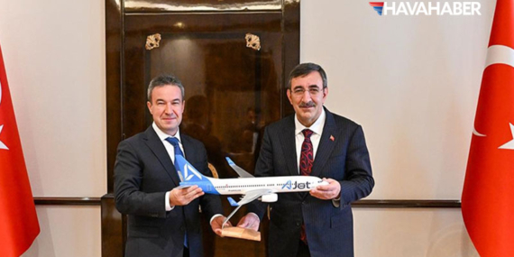 Cumhurbaşkanı Yardımcısı Yılmaz, AJet Genel Müdürü Sarp’ı kabul etti