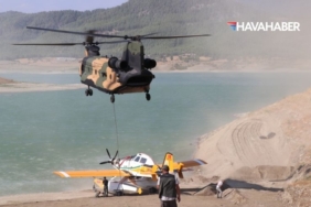 Burdur'da kaza kırıma uğrayan uçak gölden çıkarıldı