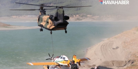 Burdur’da kaza kırıma uğrayan uçak gölden çıkarıldı: Helikopterle Antalya’ya götürüldü