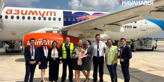 Çukurova Havalimanı’nda İlk Azimuth Airlines Seferi Gerçekleşti