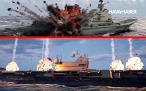 Okyanustaki uçak gemilerine balistik füze yağdı