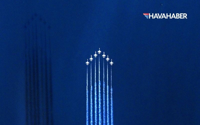 Göktürk Uydusu Türk Yıldızları’nı Beyşehir Gölü Üzerinde Görüntüledi