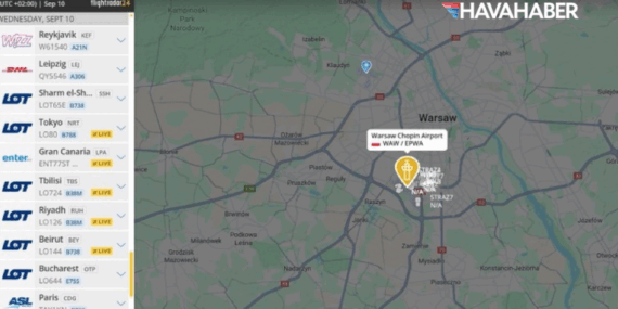 Varşova Hava Sahası Yeniden Açıldı: 14 Uçak Divert Edildi, İlk İniş Gerçekleşti