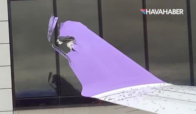 JetBlue uçağının kanadı terminale çarptı: ABD’de havalimanında korkutan kaza