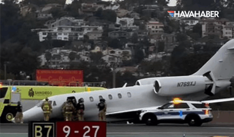 San Diego’da özel uçak burun üstüne çöktü: 100’den fazla uçuş etkilendi
