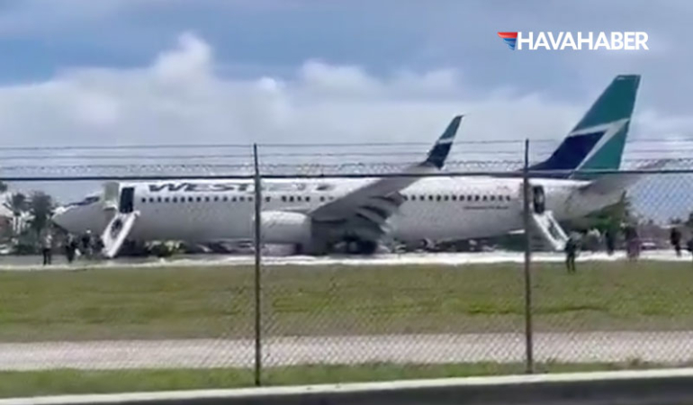 WestJet uçağı sert iniş yaptı: 164 yolcu tahliye edildi