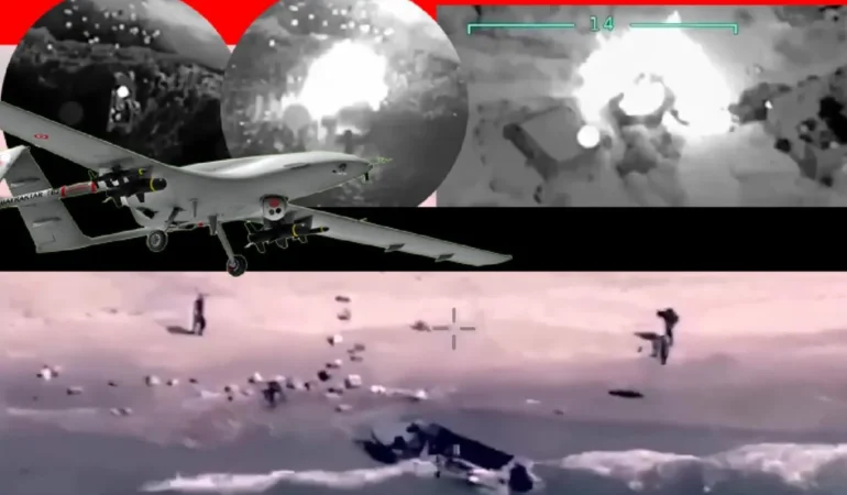 Bayraktar TB2 Karadeniz’de Rusları vurdu: Hakan Fidan Pekin’deyken Ukrayna yönetimi saldırı görüntüsünü servis etti