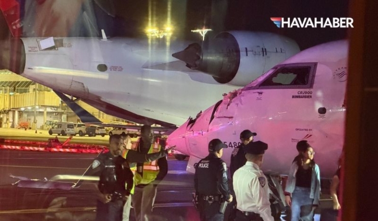 ABD’nin New York kentindeki LaGuardia Havalimanı’nda iki yolcu uçağı çarpıştı